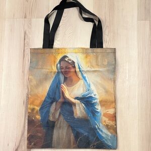 Blessed Virgin Mary Reusable Cloth Tote Bag